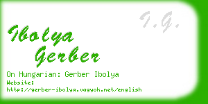 ibolya gerber business card